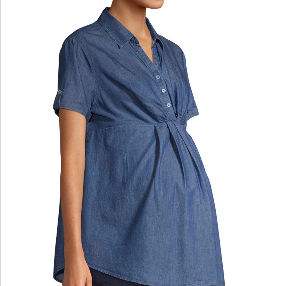 Maternity denim top - MULTIPLE SIZES